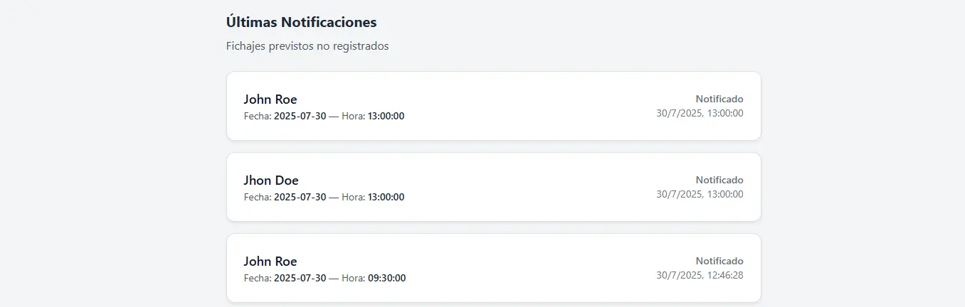 2. Control horario y validaciones automáticas