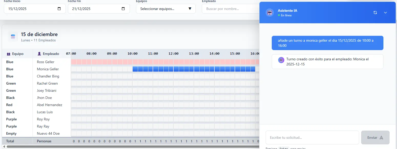 Chat de planificación con IA (Experimental)